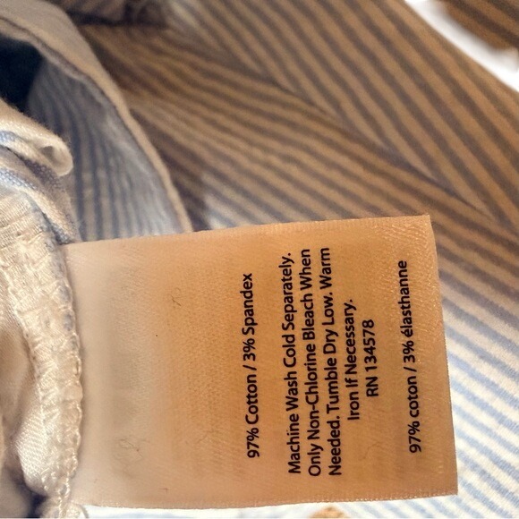 Vineyard Vines Kids boy Breaker Pant Size 10 Blue White Stripe Seersucker Casual - Picture 7 of 7